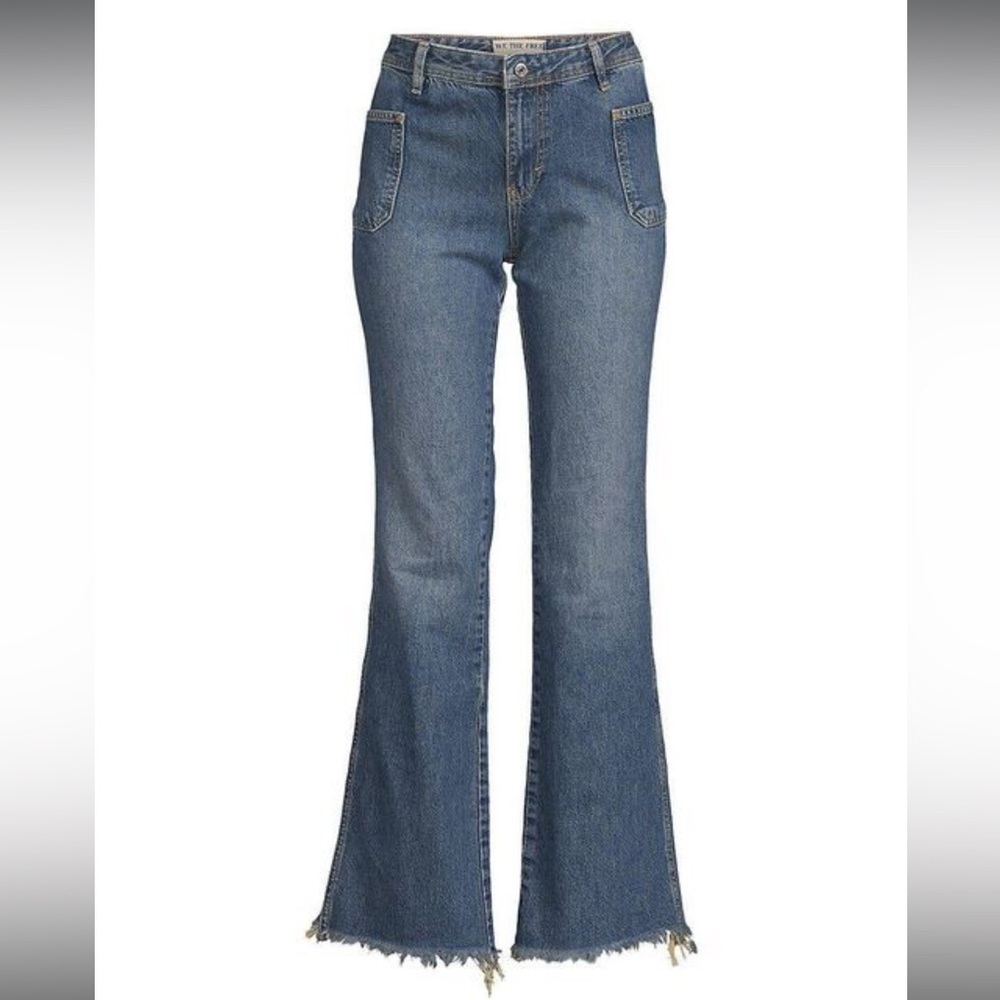 Free People IZZY Low Rise Flare raw ham jeans